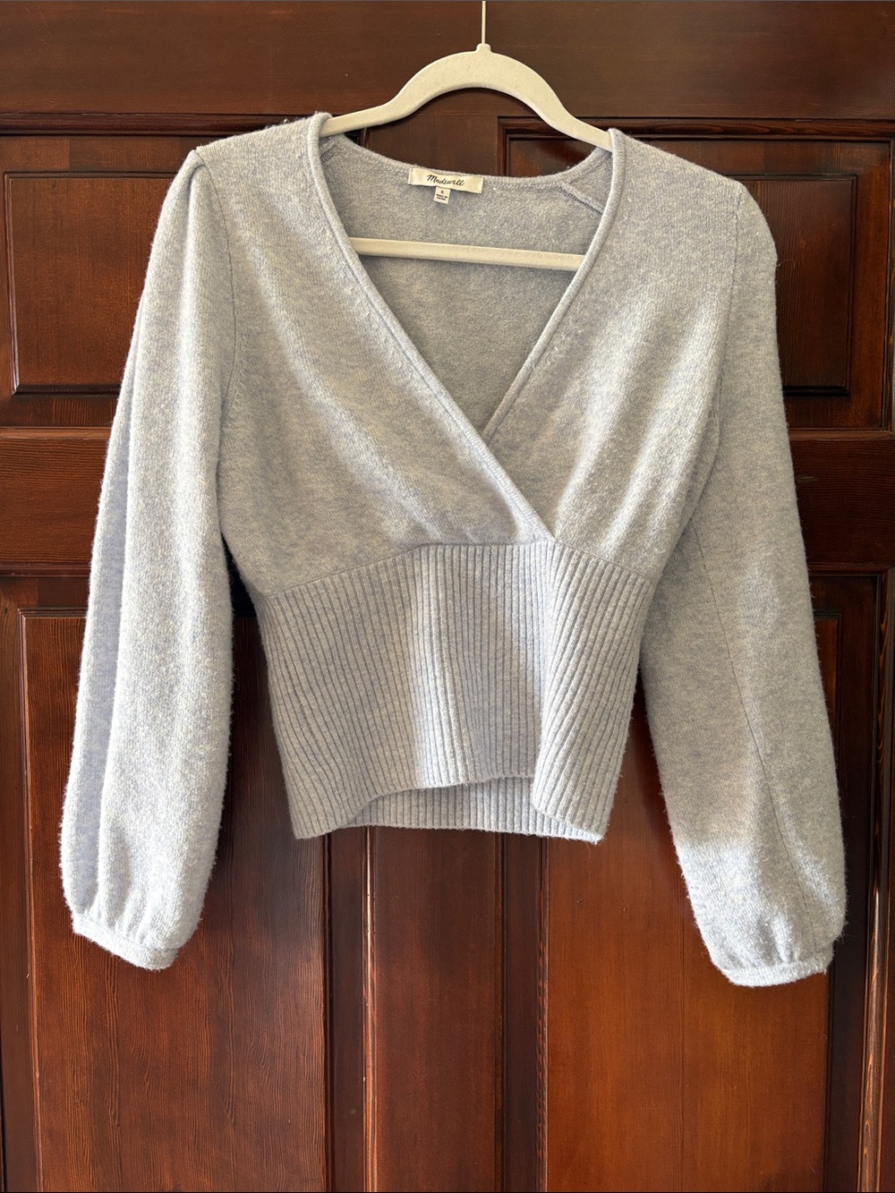 Madewell Light Blue Wrap Sweater